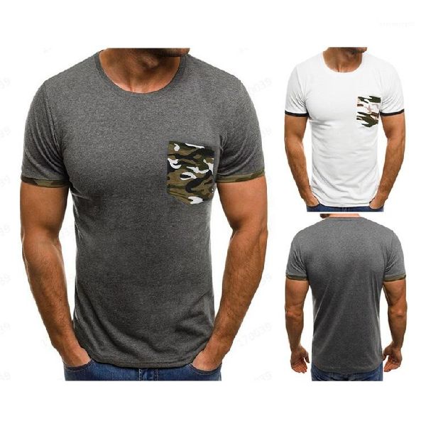

sleeve male clothing mens 2020 luxury designer tshirts fashion summer men tees camouflage pocket short, White;black