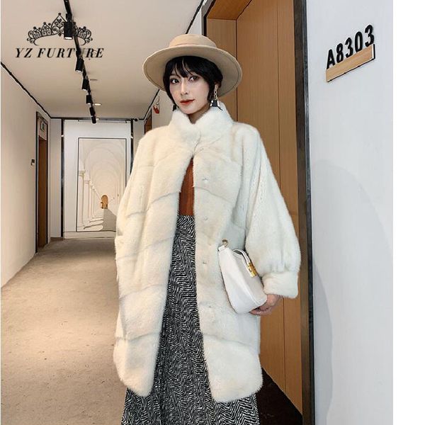 

2019 высокое качество real coat мода подлинная fur элегантный зимы женщин warm long размер stand воротник куртки, Black