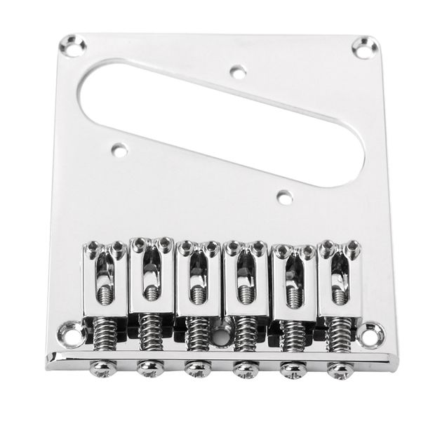 

6 saddles bridge loaded for electric guitar, chrome