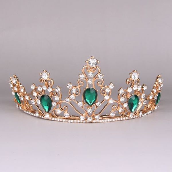

charm tiaras and crowns bridal crown tiara wedding hair accessories crystal rhinestone bridal hair accessories fashion jewelry, Golden;white