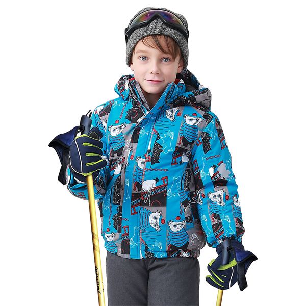 

moomin 2018 new outerwear & coats boys winter jacket waterproof zipper long sleeve hooded winter jacket boys cotton cartoon, Blue;gray