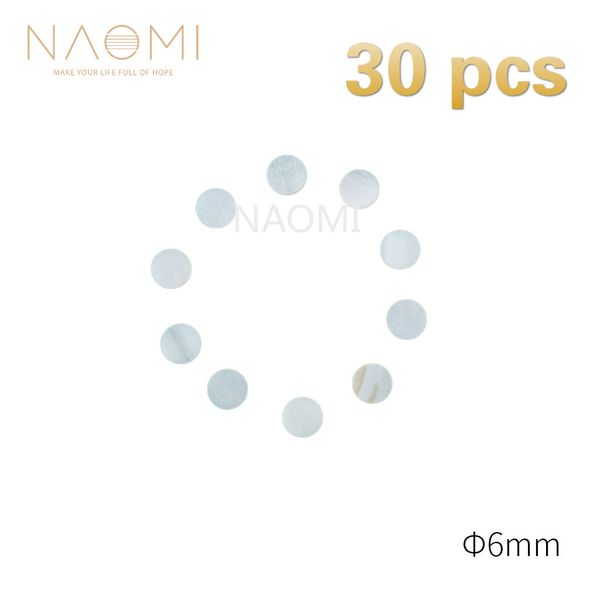 

наоми 30 шт. гитара точек 6 мм белый перламутровый оболочки грифа точек ж / инкрустация для электрогитары укулеле грифы # 6 мм