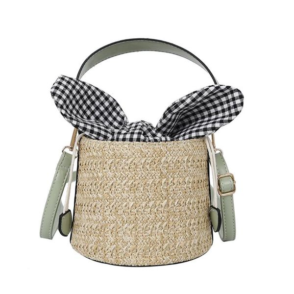 

2020 мода пляж соломенная bucket bag повседневный элегантный колледж женщин типа мешковины bucket bag burlap square посланника