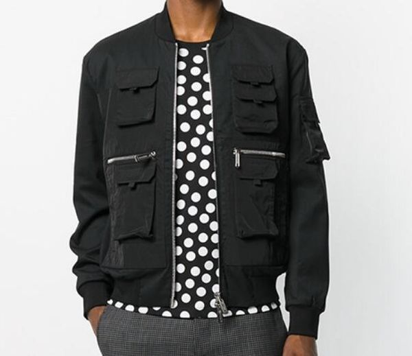 

men's trench coats s-5xl 2021 spring fashion customized short loose multi-pocket stitching jacket, Tan;black