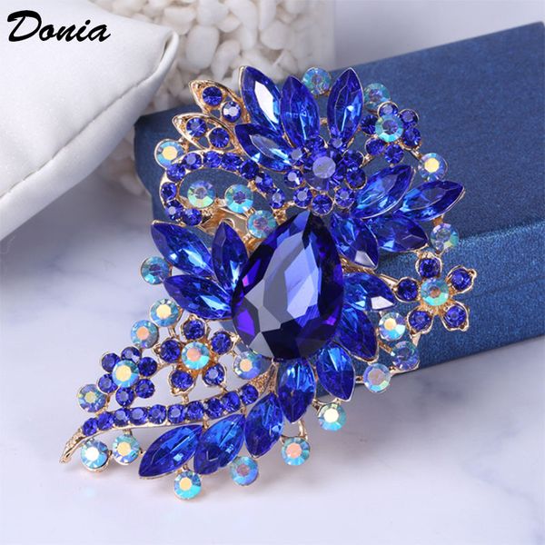 

donia jewelry european and american popular brooch flower large birthday brooch gift brooch coat scarf accessories, Gray