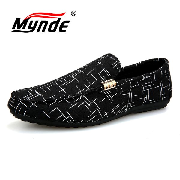 

brand new spring summer fashion men shoes light canvas youth casual shoes men breathable flat driving footwear loafers, Black