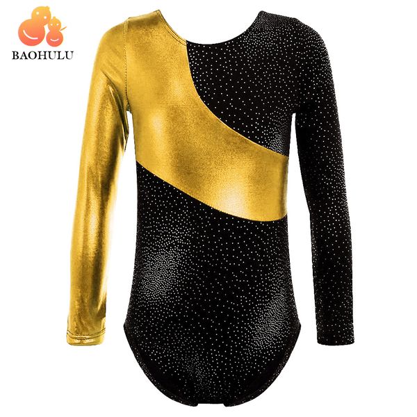 

summer gold gymnastics leotards for girls ballet tutu long sleeves kids dancer leotards dress ballet girls dancewear, Black;red