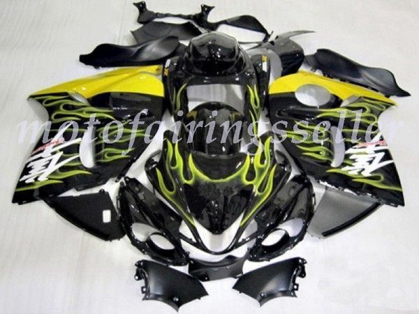 

new abs plastic fairings kit fit for suzuki gsx1300 1300r 2008 09 10 11 12 13 14 15 16 17 2018 injection mold yellow flame