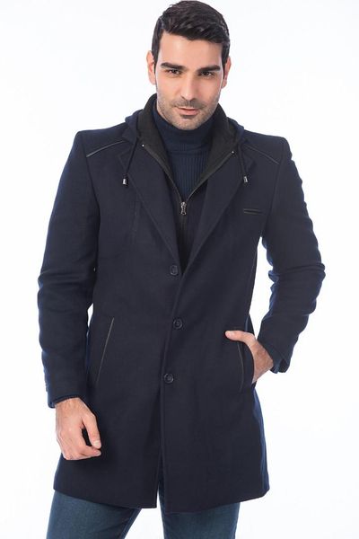 

dewberry male navy blue overcoat-1020001p8203, Black;brown