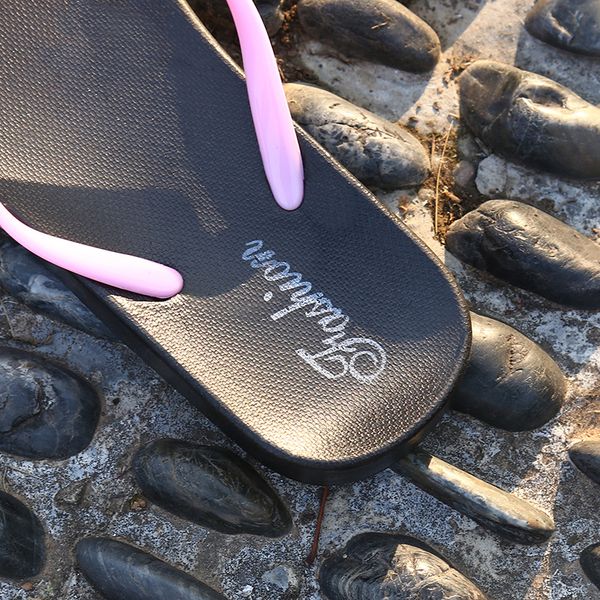 

flip-flops beach couples women's men's slippers summer men women's anti-slip wear-resistant casual slippers sandals soft bott, Black