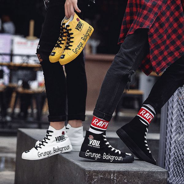 

sneakers brand high trend original man shoes winter new men fashaion canvas shoes outdoor, Black