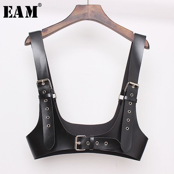 

eam] 2019 new spring summer pu leather black buckle personality women wide strap belt fashion tide all-match jx461, Black;brown