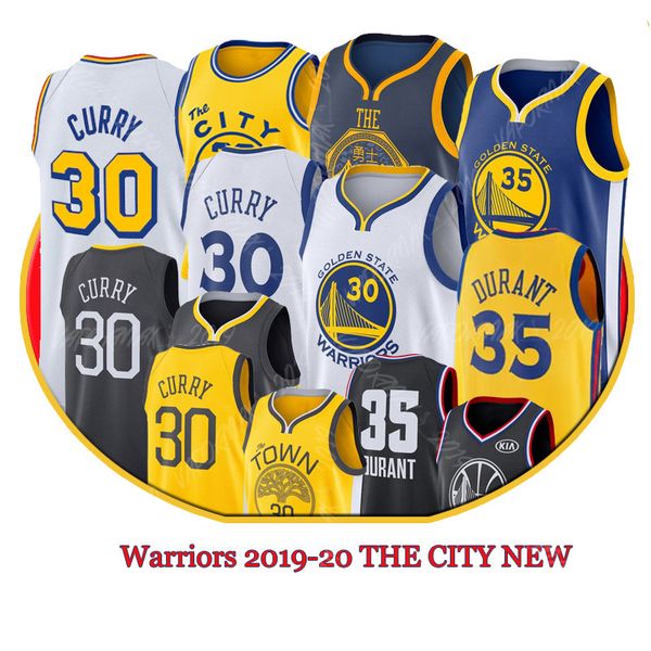 

30 curry jersey retro kevin 35 durant basketball jerseys white 2019-20 the city basketball jersey stephen 30 new arrival, Black;red