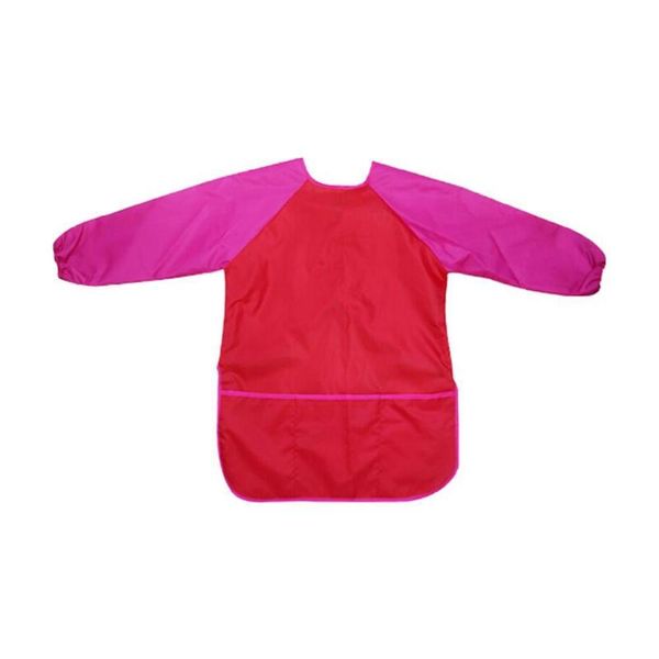 

new pack of 2 kids art smocks, children waterproof painting aprons with 2-6 artist sleeve 3 pockets long years for age i3b3