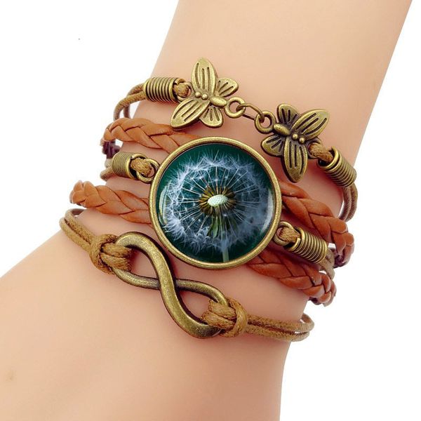 

aestheticism dandelion time weave bracelet, Golden;silver