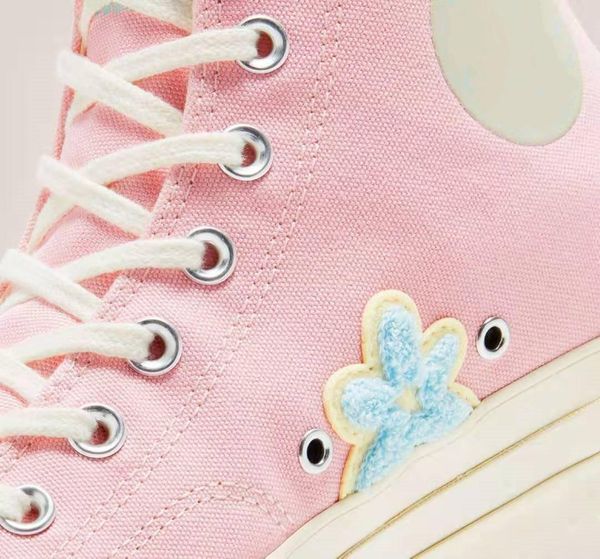 

новый классический гольф le fleur x chuck 70 синель мужская женская hococal star skateborad обувь мода glf 1970 высокие розовые холщовые кро, Black