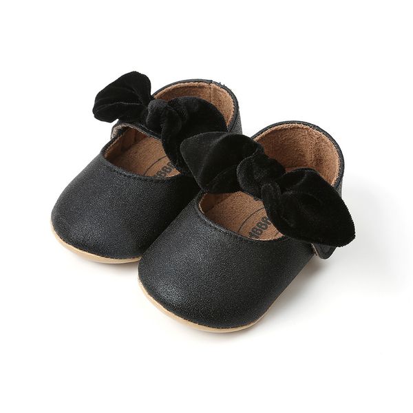 

newborn toddler baby girl crib shoes soft sole anti-slip baby shoes prewalker pu leather princess girl infant