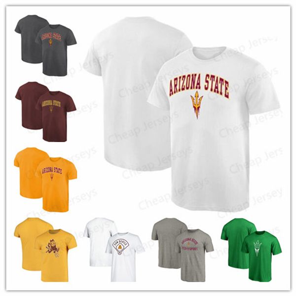 

short sleeve t-shirt arizona state sun devils scorcher hometown collection fashion summer t-shirt round neck tee shirt, Gray;blue