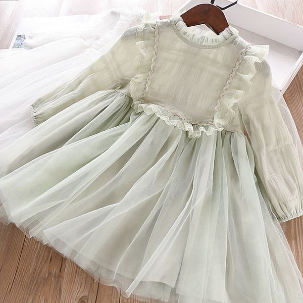 

5289 ruffles lace princess baby girl dress 2020 new spring party wedding kid dress for girl wholesale children child clothes lot, Red;yellow