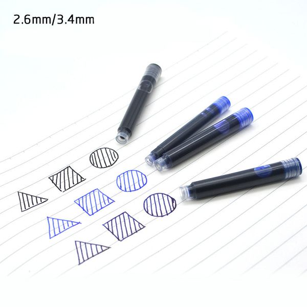 

60pcs 2.6 / 3.4 Black Universal Fountain Pen Ink Cartridges pen refill