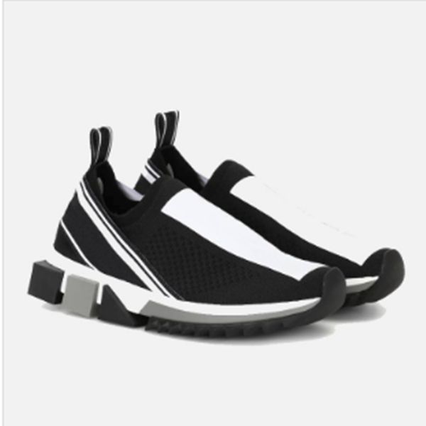 

luxury fashion solento sports shoes mesh red ing upper elastic flat sole women's wear double-color rubber miniature sole leisure shoes, Black