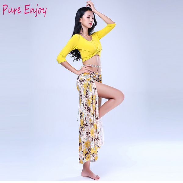 

2019 autumn new arrival oriental belly dance dance outfit 2 piece women bellydance show wear rumba cha cha modal clothing, Black;red