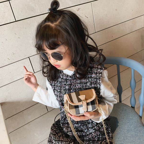 

new luxury kids handbags purses christmas gifts print children pu shoulder women mini messenger bags 4 colors b303, Black