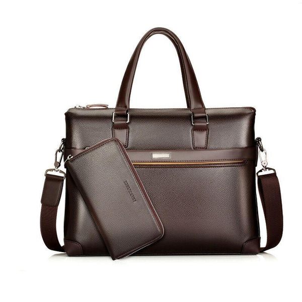 

stylish men briefcase leather bagshoulder messenger bag laphandbag