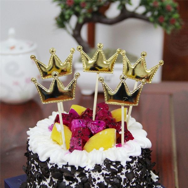 

5pcs birthday flag inserted pu leather five-pointed star love dessert toothpick inserted card party decoration supplies