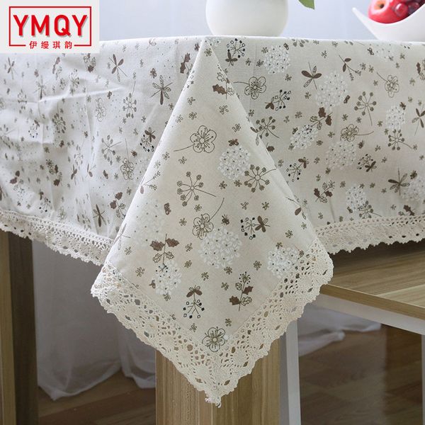 

ymqy decorative table cloth linen lace tablecloth rectangular dining table cover cloths obrus tafelkleed mantel mesa nappe