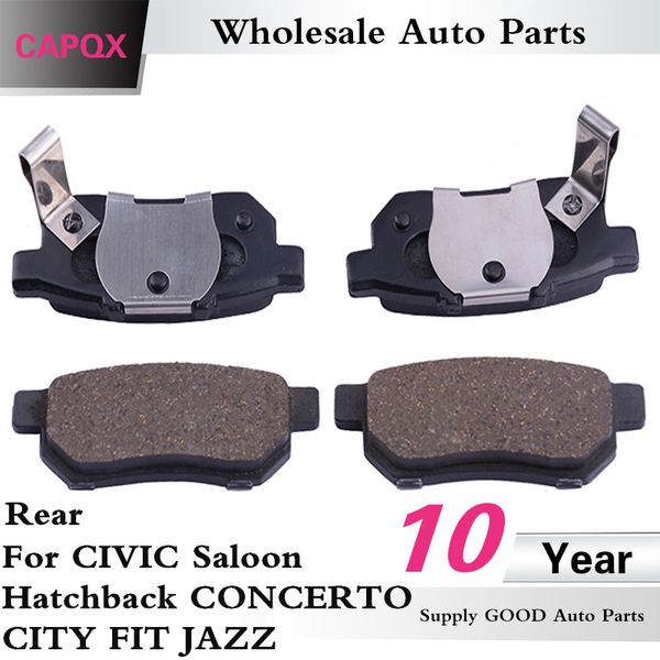 

capqx rear brake pads 43022-saa-j50 for civic saloon hatchback fastback aerodeck city 2008-2013 fit 2009 2010-2014 jazz