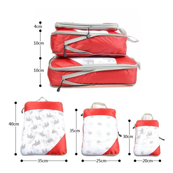 

new 3pcs compression packing cube travel luggage organizer foldable/kids/nylon/women/men/set/large/waterproof/travel bag organiz