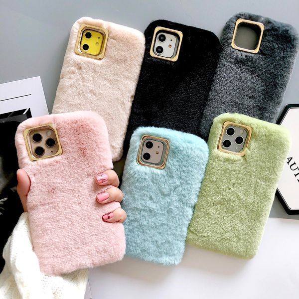 

soft plush pure fashion creative tpu shockproof phone case for iphone 11/x/xs max/xr/8/7/6 plus