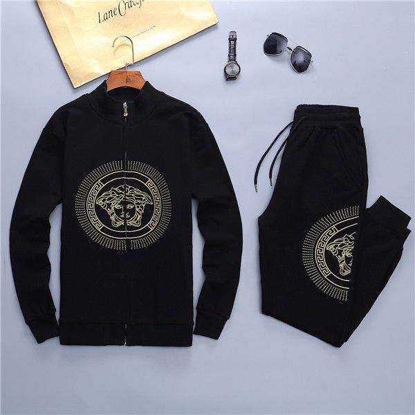 

2019 brand designer men's suit hoodie fashion print pattern slim sports jacket men's jacket zipper cardigan sportswear suit, Gray