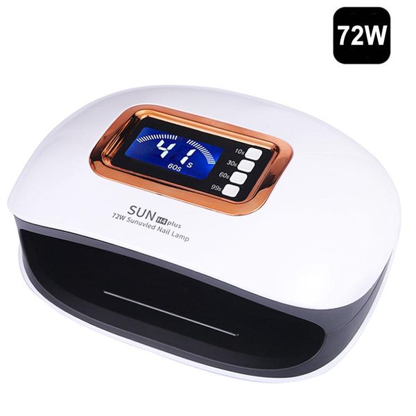 

72w uv lamp led nail lamp with 36 leds two hand lamp nail dryer manicure curing nail gel polish auto sensor clear time display, Silver