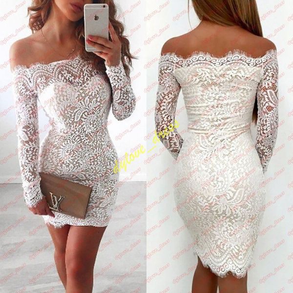

2019 arabic long sleeve plus size lace african white prom dresses short vestidos de fiesta mermaid homecoming formal dress evening gown, Black