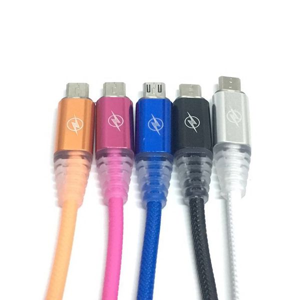 

led light micro usb cable charger lead unbroken connector adapter data sync charger for samsung s7 s6 s5 & other android phone