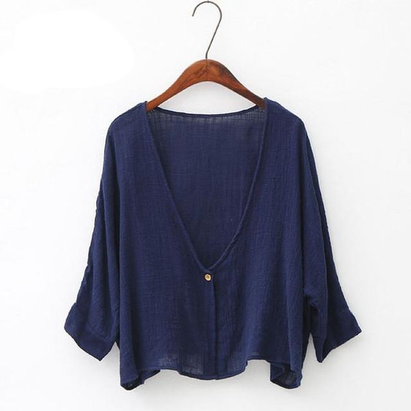 

new autumn womens one button jacket cotton female soft casual basic sleeve cardigan simple short style loose jacket tide, Black;brown