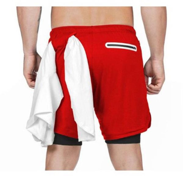 

men's shorts summer gym fitness bodybuilding jogging quick-drying pants 2021 men casual beach brand sports pant, White;black