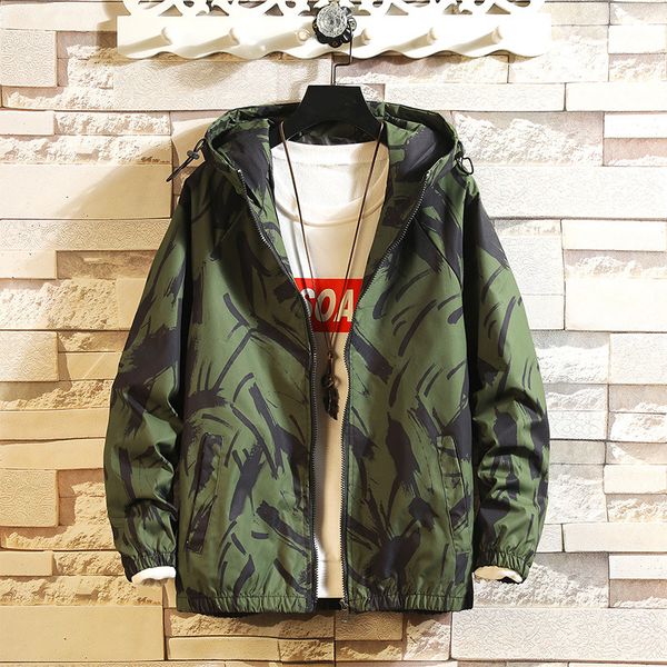 

новый стильный мужчины printed вскользь куртки бейсбола пальто тонкий outwear шинель plus, Black;brown
