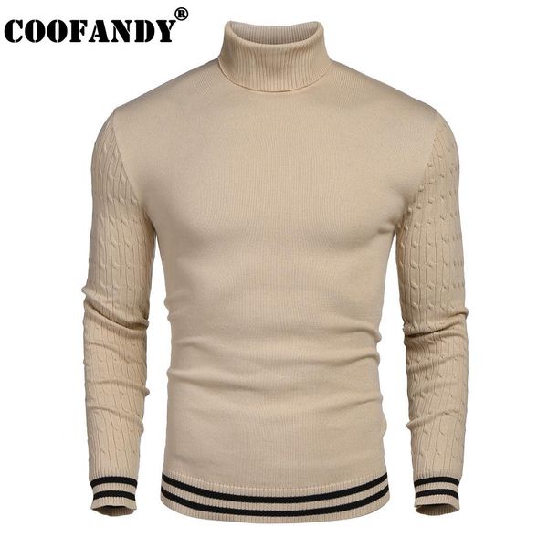 

casual knit winter long sweater sleeve turtleneck men, White;black