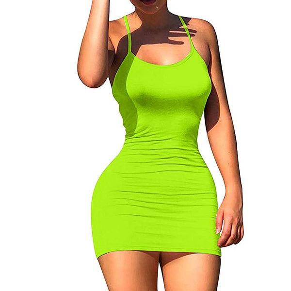 

сексуальная спагетти ремень твердые танк основные платье спинки bodycon клуб платье без рукавов тонкий жилет платье vestidos bodycon мини-пл, Black;gray