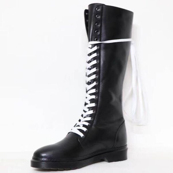 

leather straps fashion high-end men's western boots 2019 new list persional causal breathable genuine leather martin boots, Black