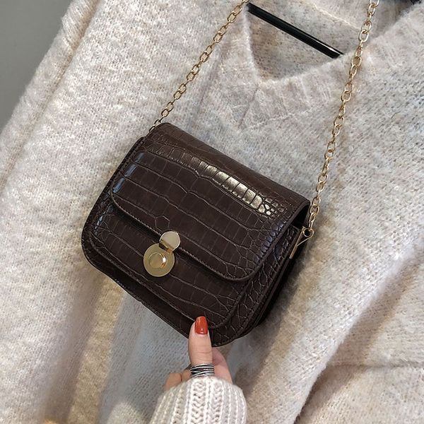 

brand designer classic small square bag, crocodile fashion - selling cross - body bag, fashion versatile shoulder bag