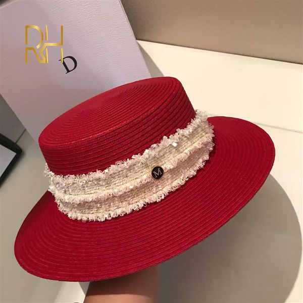 

женщины и женские соломенные шляпы sun fashion ленты sun summer hat для девочек lady handmade flat панама бич hat rh, Blue;gray