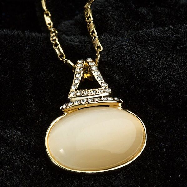 

new 2018 european and american popular zircon pearl necklace, titanium steel jewelry holiday gift, simple and elegant, Silver