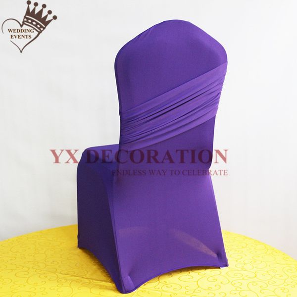 

price stretch lycra spandex chair cover back with tie swag for wedding banquet event decoration