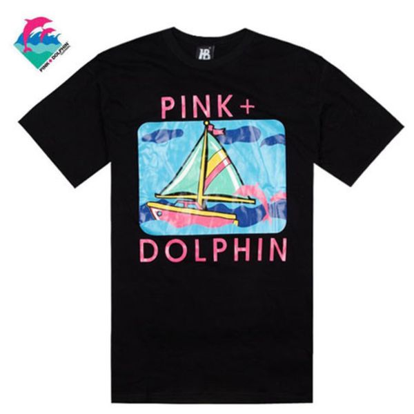

pink dolphin розовый дельфин новый хип-хоп футболка мужчины и женщины с коротким рукавом плюс размер xxxl высокое качество завод оптовая деш, White;black