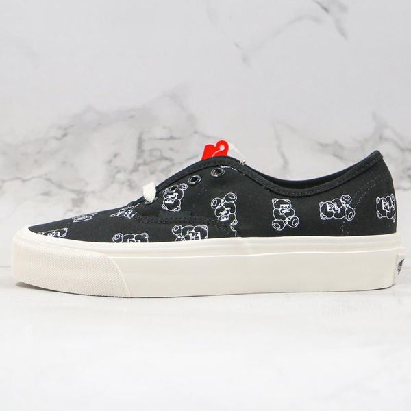 

old skool x undercover men women canvas shoes casual shoes blindfolded bear u-bear black white printed sneakers low cut sport trainers 36-44