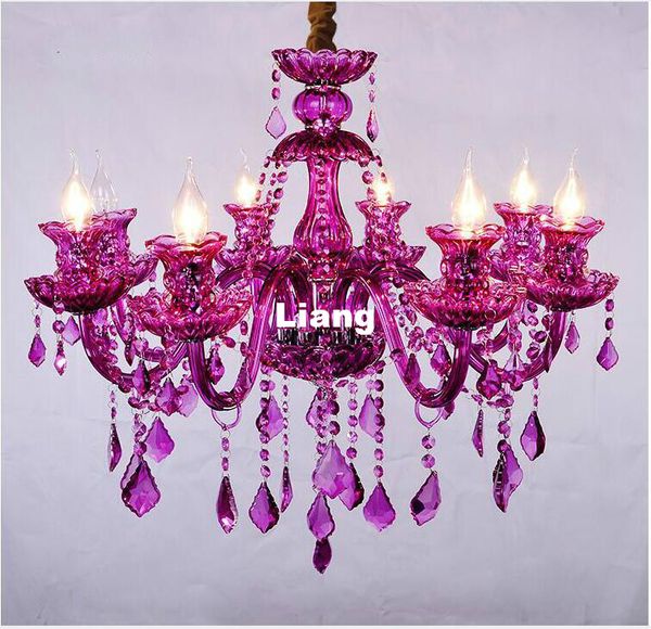 Purple Hanging Lamp European Modern Decorative Modern Living Room